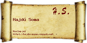 Hajdú Soma névjegykártya